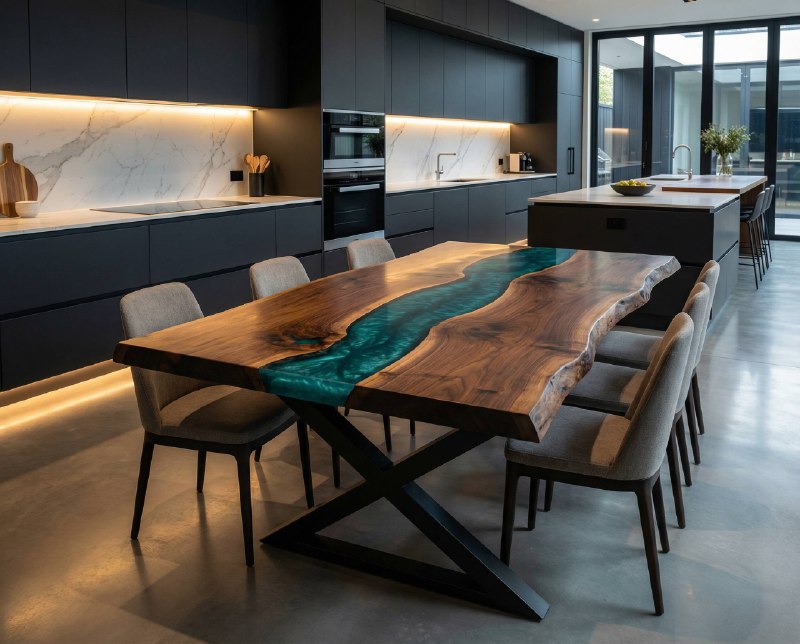 Фотографии Эпоксидная смола в интерьере, современные акценты и решения